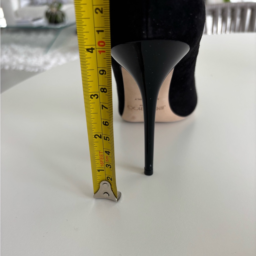 Jimmy Choo Abel 100 mm Black Suede Pumps Patent heel. Size 39 - Picture 3 of 11
